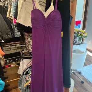 Purple floor legnth prom dress! Super slimming and corset back.